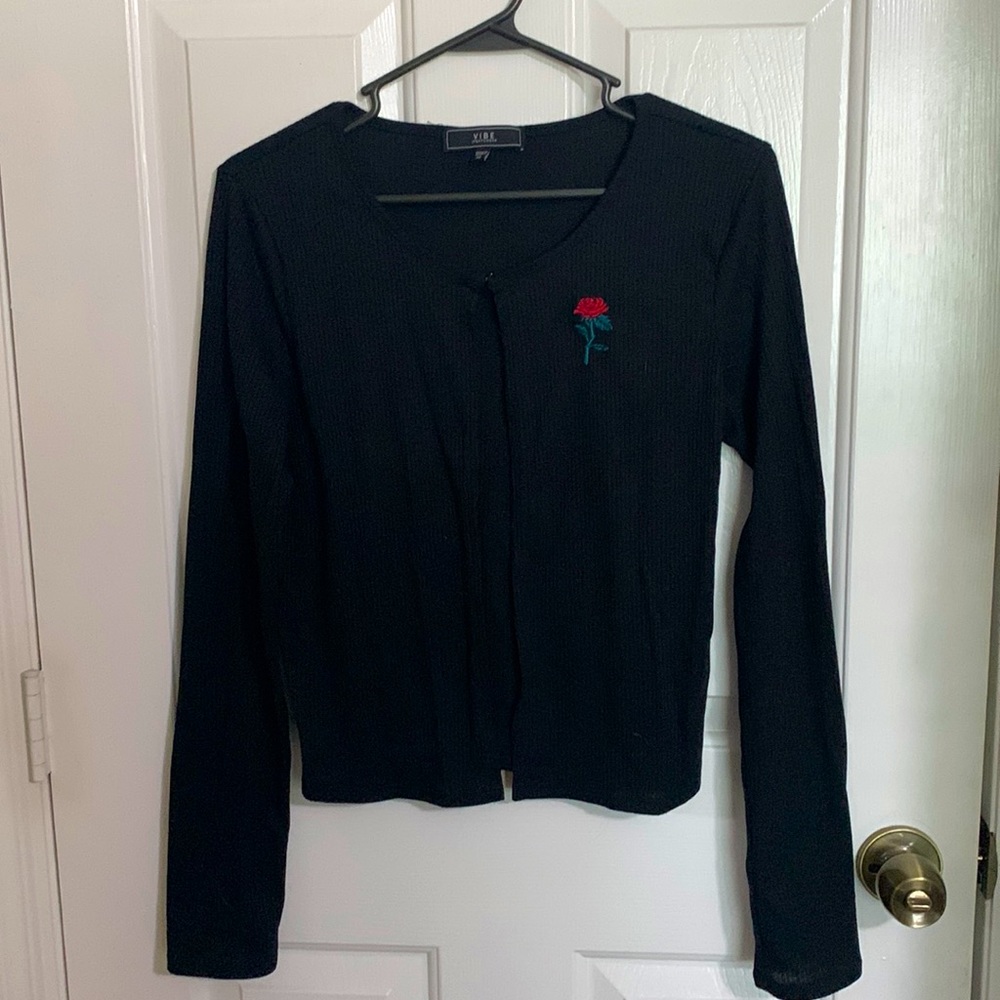 Black Cardigan from Vibe Sportswear.